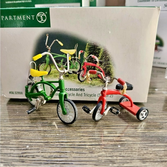 Department 56 Other - Department 56 Village Bicycle And Tricycle